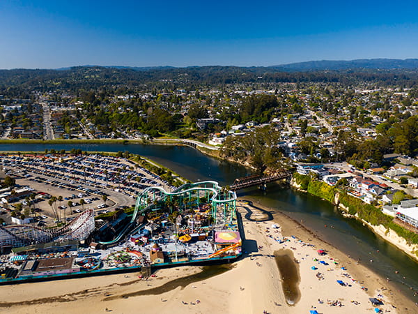 Santa Cruz Pier aerial photo